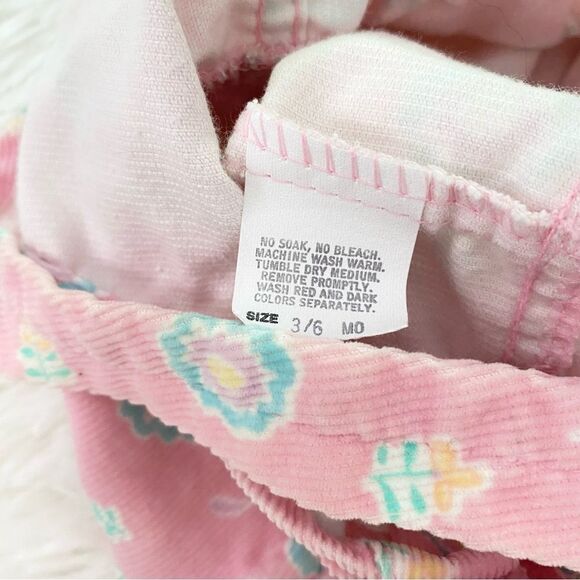 OshKosh | Vintage Floral Bubble Corduroy Overalls - Picture 6 of 7